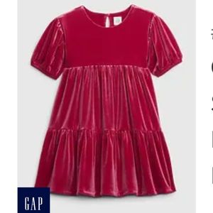 Gap Velour Tiered Dress